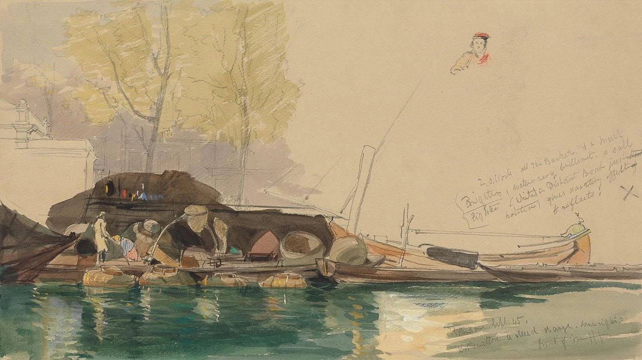 Chiatte su un canale a Rotterdam - Yale Center for British Art, New Haven
